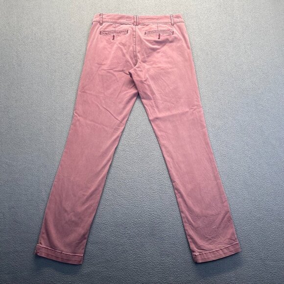 ANTHROPOLOGIE Pilcro and the Letterpress womens Pink Hyphen Chino Pants Sz 27 - Picture 2 of 13